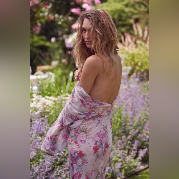 NWT $645 LoveSHackFancy Daya Pleated Floral-print  Maxi Dress - Picture 3 of 13